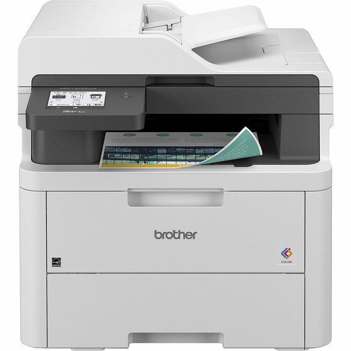 Image of Brother Printer,Copy/Scan/Fax,19ppm,17-1/2"x16-1/10"x15-4/5",WE