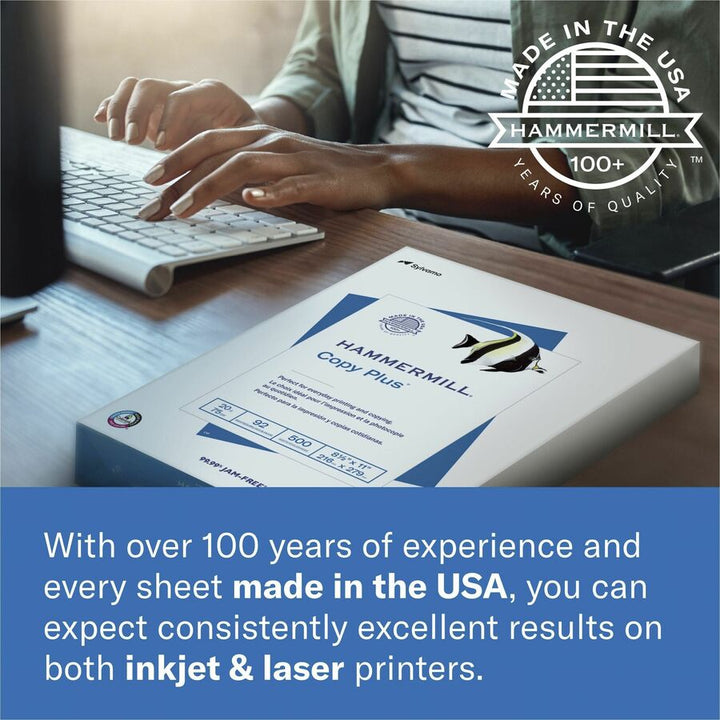 Image of Hammermill® Copy Paper,Copy Plus,20lb,75GSM,11"x17",500/RM,5/CT,WE