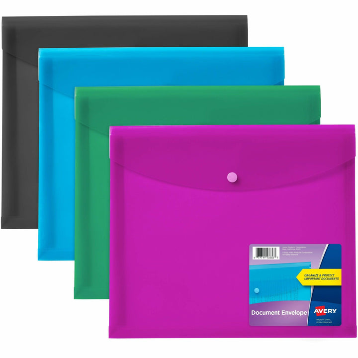 Image of Avery® Document Holder,Poly,450-SHT Cap,Letter/A4-Size,4/PK,AST