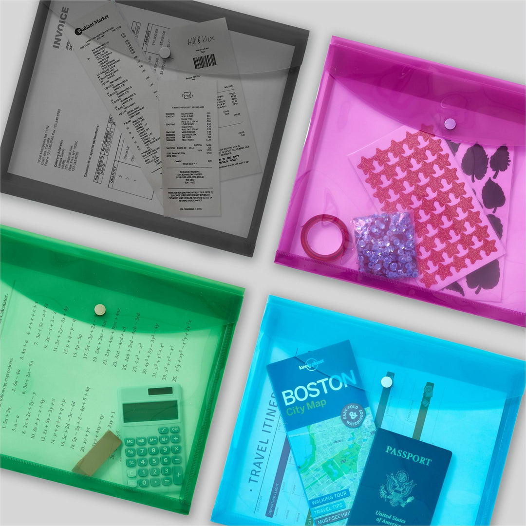 Image of Avery® Document Holder,Poly,450-SHT Cap,Letter/A4-Size,4/PK,AST