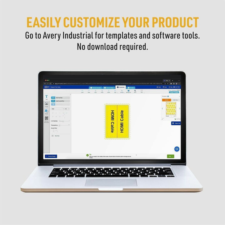 Image of Avery® Labels,f/Cables,P-Style,Laser/Inkjet,1.02"x3.3",300/PK,WE