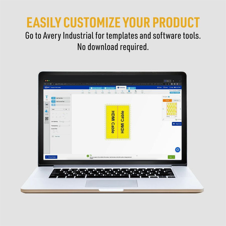 Image of Avery® Labels,f/Cables,P-Style,Laser/Inkjet,1.02"x3.3",300/PK,WE