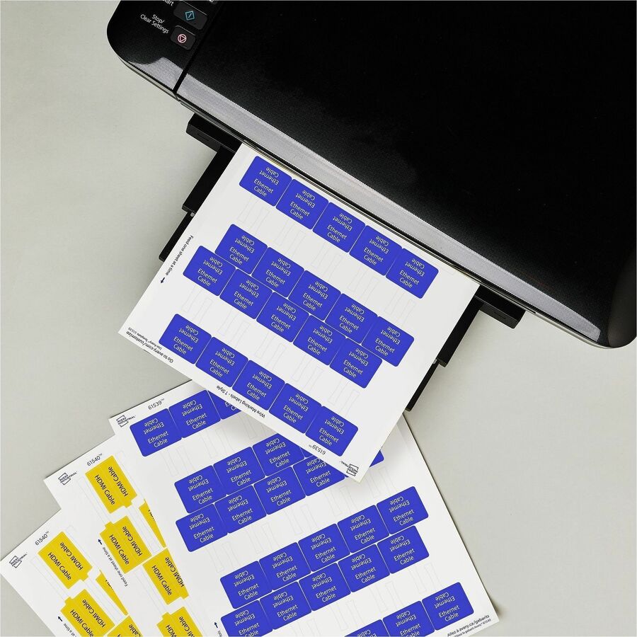 Image of Avery® Labels,f/Cables,T-Style, Laser/Inkjet,1.25"x2",300/PK,White