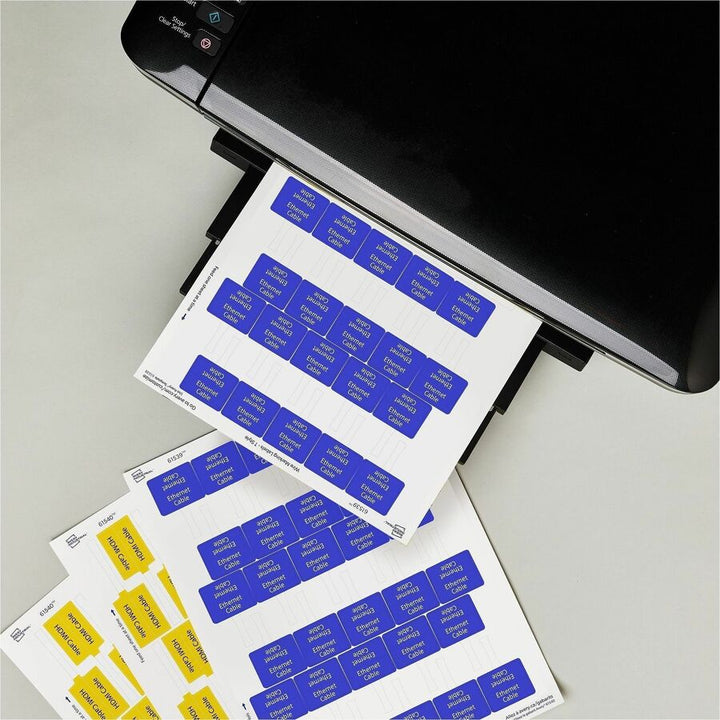 Image of Avery® Labels,f/Cables,T-Style, Laser/Inkjet,1.25"x2",300/PK,White