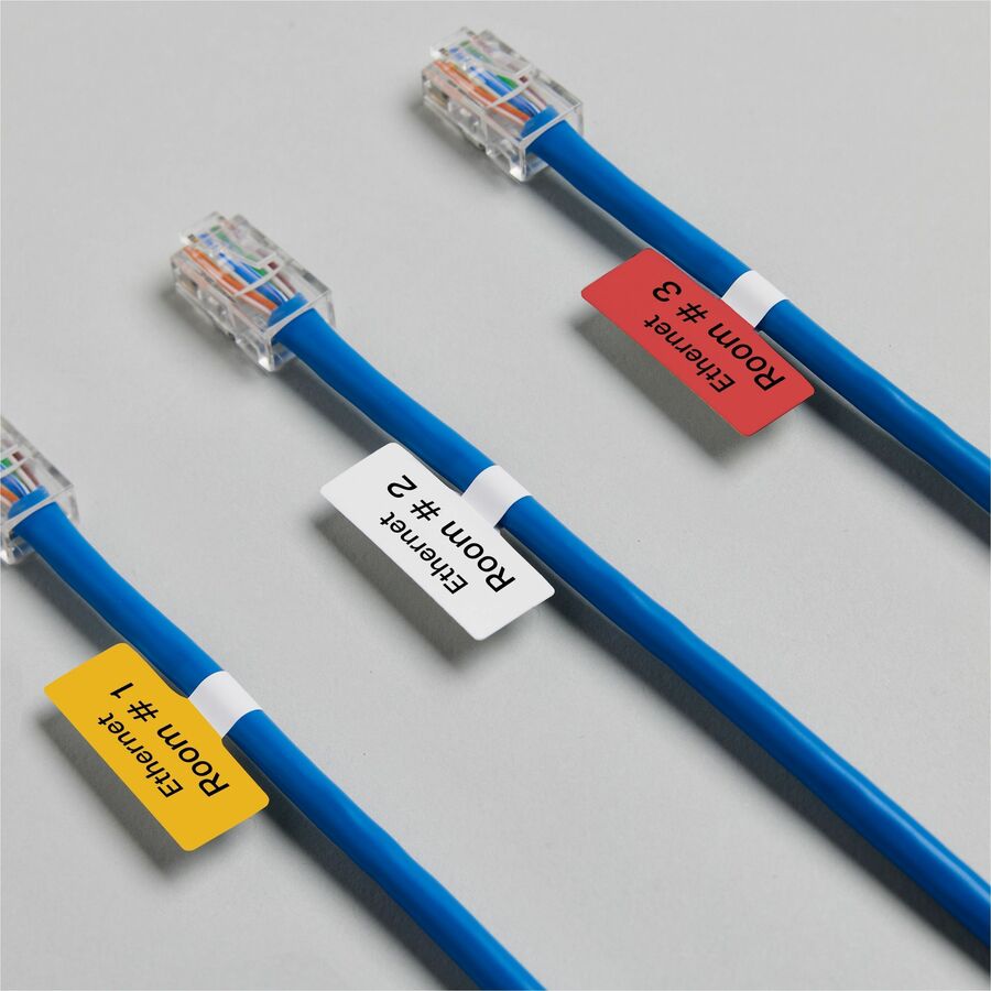 Image of Avery® Labels,f/Cables,T-Style, Laser/Inkjet,1.25"x2",300/PK,White