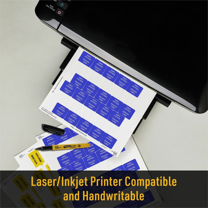 Image of Avery® Labels,f/Cables,T-Style, Laser/Inkjet,1.25"x2",300/PK,White