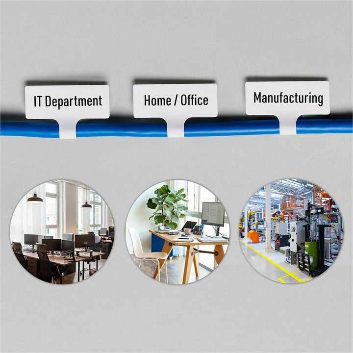 Image of Avery® Labels,f/Cables,T-Style, Laser/Inkjet,1.25"x2",300/PK,White