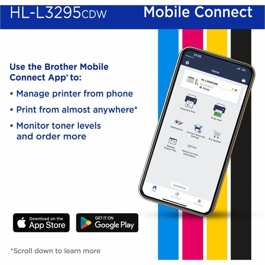 Image of Brother HL-L3295CDW Wireless Compact Digital Color Printer