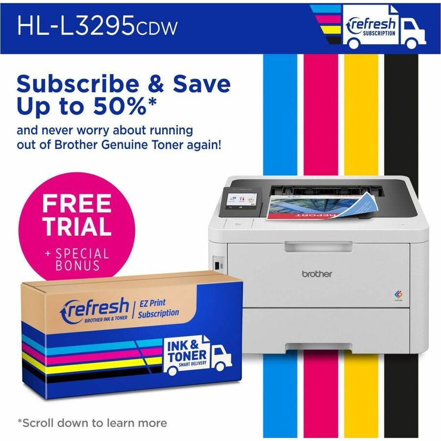 Image of Brother HL-L3295CDW Wireless Compact Digital Color Printer