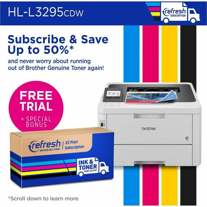 Image of Brother HL-L3295CDW Wireless Compact Digital Color Printer