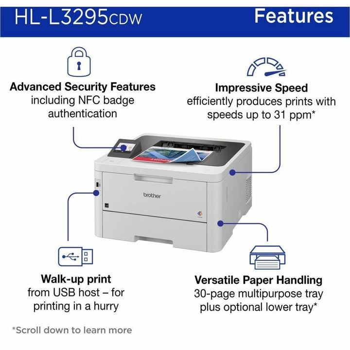 Image of Brother HL-L3295CDW Wireless Compact Digital Color Printer