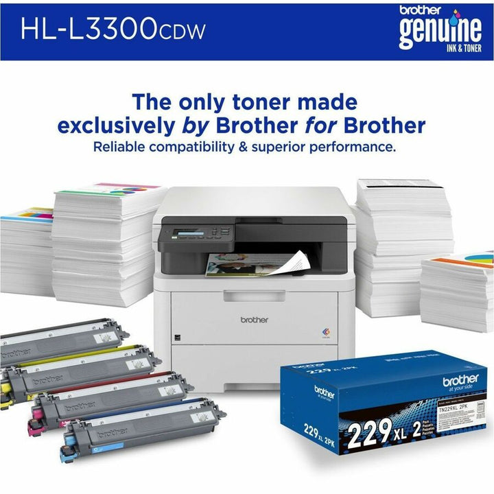 Image of Brother HL-L3300CDW Wireless Digital Color Multi-Function Printer, For Plain Paper Print, 1 Each