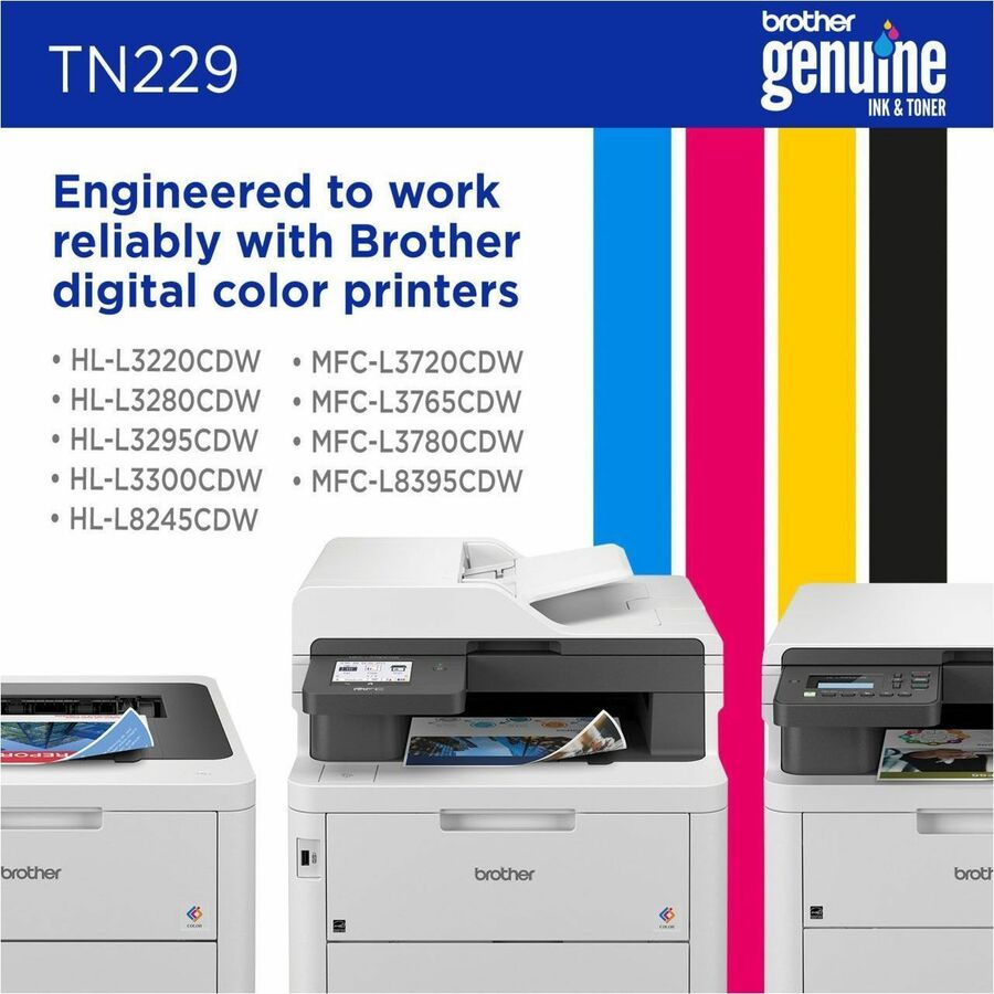 Image of Brother TN229M Standard Yield Magenta Toner Cartridge, 1200 Pages, 1 Each
