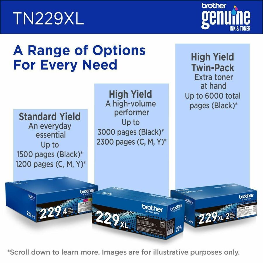 Image of Brother TN229XLBK High-yield Black Toner Cartridge, 3000 Pages, 1 Each