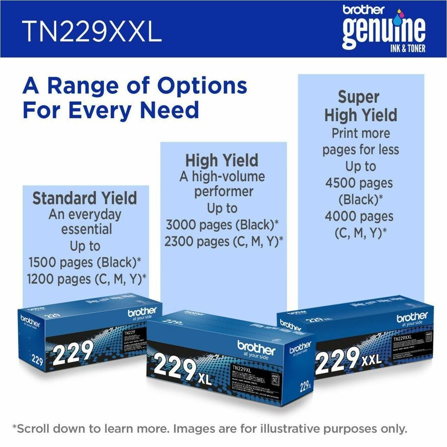 Image of Brother TN229XXLBK Super High-yield Black Toner Cartridge, 4500 Pages, 1 Each