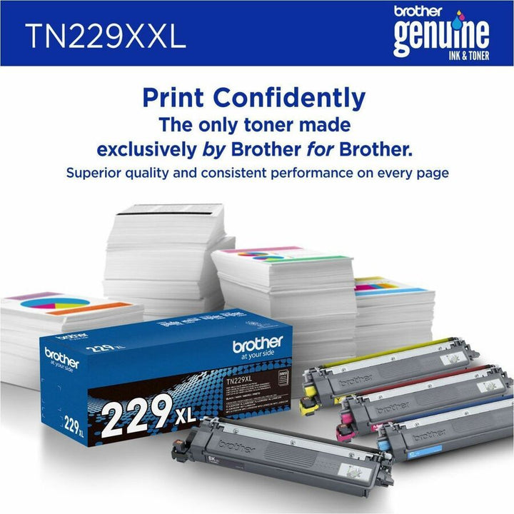 Image of Brother TN229XXLBK Super High-yield Black Toner Cartridge, 4500 Pages, 1 Each