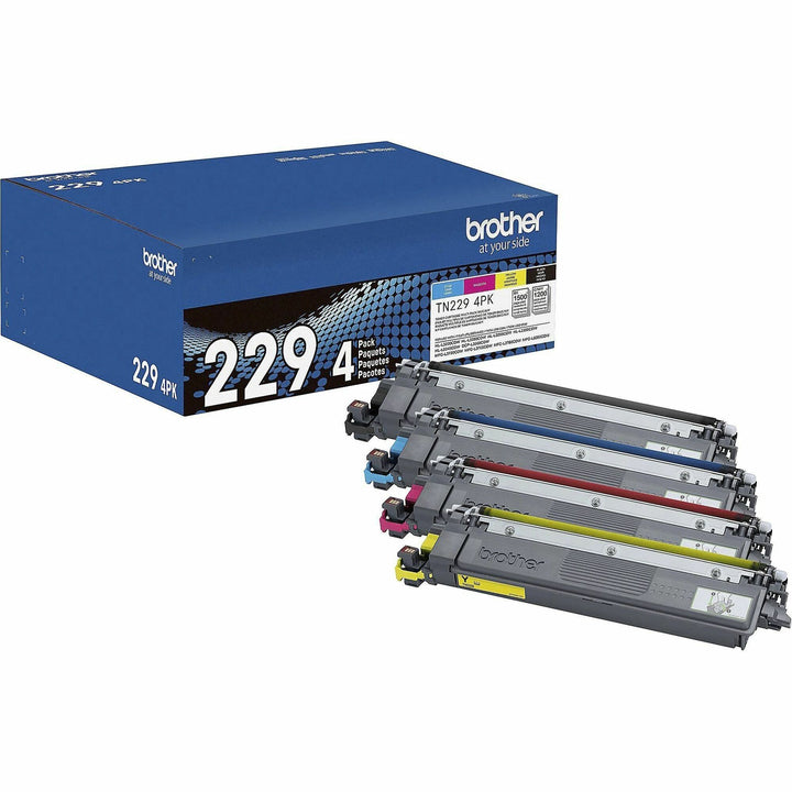 Image of Brother TN2294PK Standard Yield Toner Cartridge 4-pack, 1500 Pages, Black, 1200 Pages Cyan, Magenta, Yellow, 4 / Pack