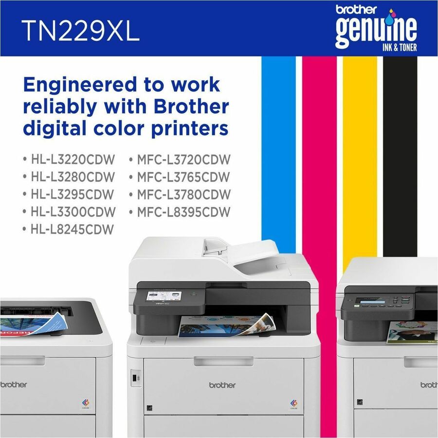 Image of Brother TN229XLY High-yield Yellow Toner Cartridge, 2300 Pages, 1 Each