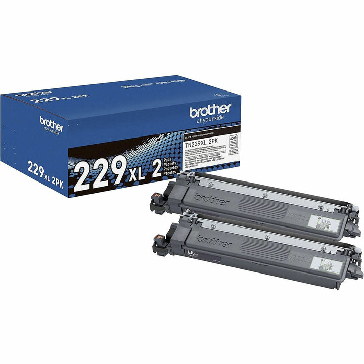 Image of Brother TN229XL2PK High-yield Black Toner Cartridge Twin-Pack, 3000 Pages, Black, 2 / Pack