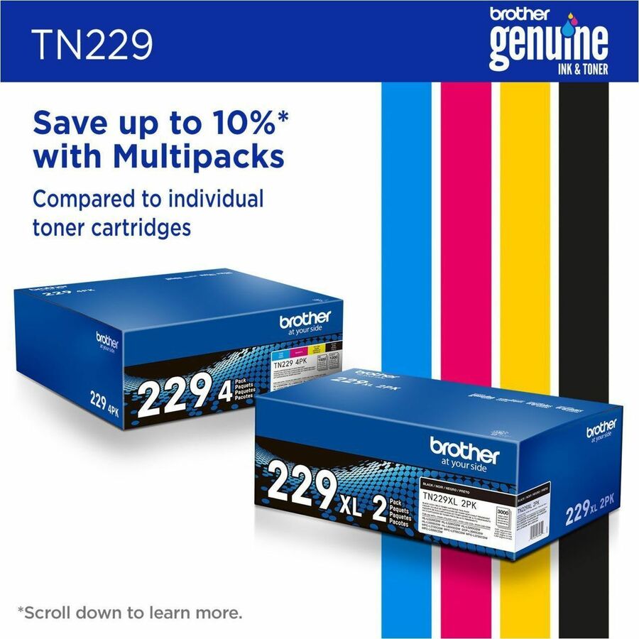 Image of Brother TN229BK Standard Yield Black Toner Cartridge, 1500 Pages, Black, 1 Each