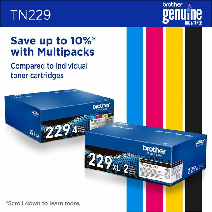 Image of Brother TN229BK Standard Yield Black Toner Cartridge, 1500 Pages, Black, 1 Each