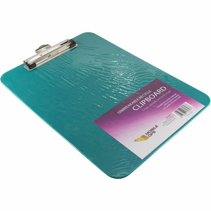 Image of Mobile OPS® Unbreakable Recycled Clipboard, 0.25" Clip Capacity, Holds 8.5 x 11 Sheets, Green
