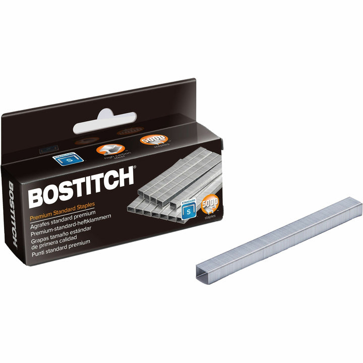 Image of Bostitch 1901 Accentra PaperPro Full Strip Standard Staples, Standard, 1/4", 1/4" Leg, 1/2" Crown, Silver, 210 Per Strip, 5000 / Box