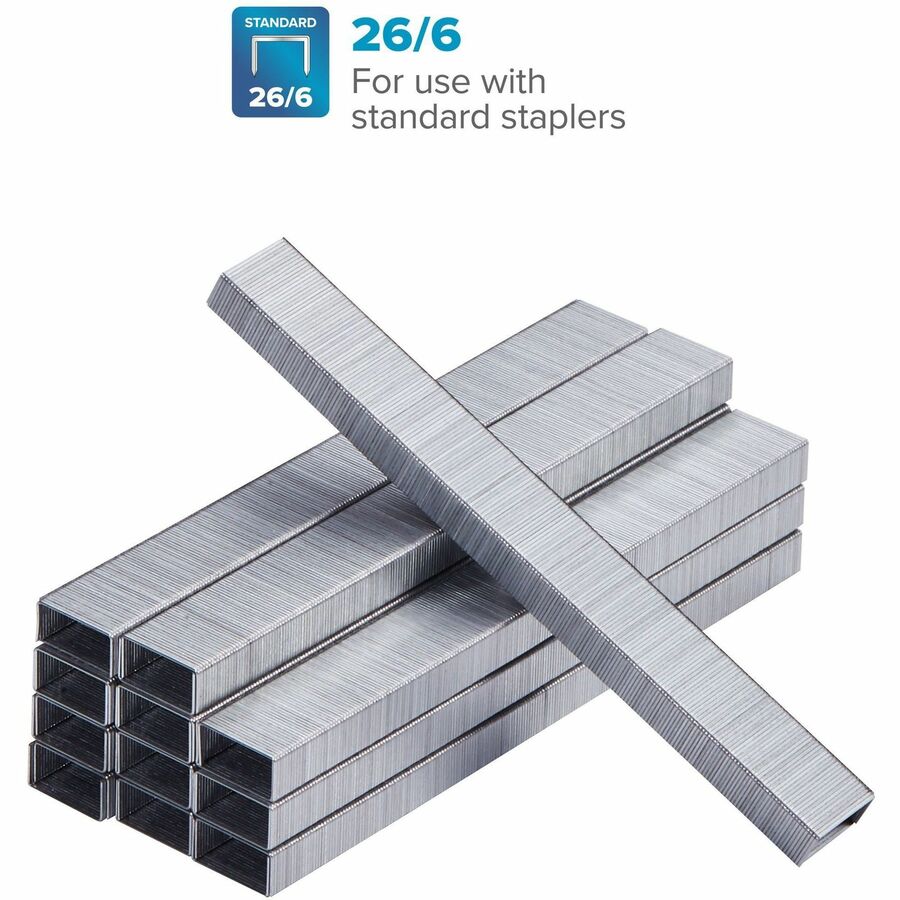 Image of Bostitch 1901 Accentra PaperPro Full Strip Standard Staples, Standard, 1/4", 1/4" Leg, 1/2" Crown, Silver, 210 Per Strip, 5000 / Box