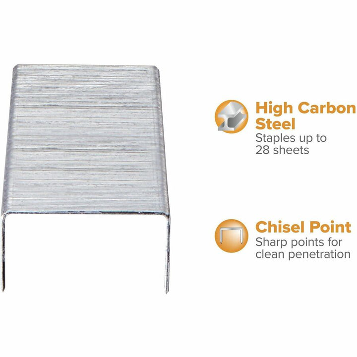 Image of Bostitch 1901 Accentra PaperPro Full Strip Standard Staples, Standard, 1/4", 1/4" Leg, 1/2" Crown, Silver, 210 Per Strip, 5000 / Box