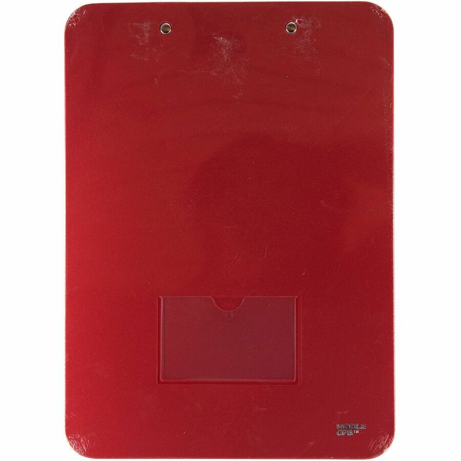 Image of Mobile OPS® Unbreakable Recycled Clipboard, 0.25" Clip Capacity, Holds 8.5 x 11 Sheets, Red