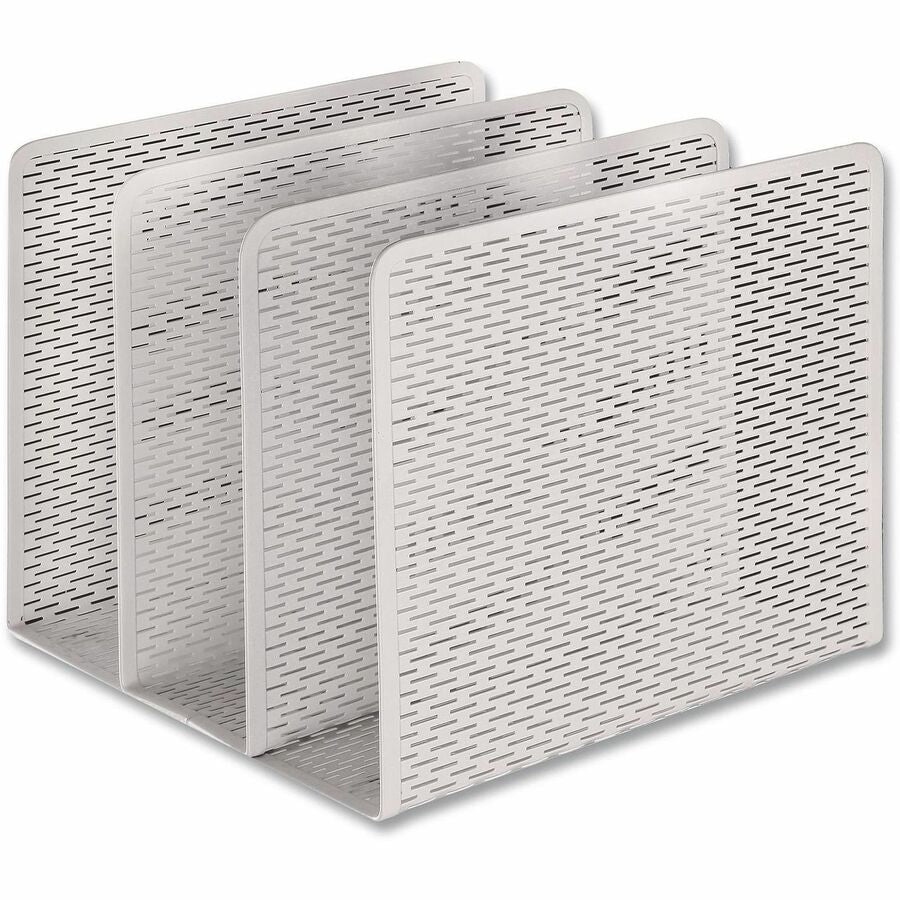 Image of Artistic® Urban Collection Punched Metal File Sorter, 3 Sections, Letter Size Files, 8" X 8" X 7.25", White