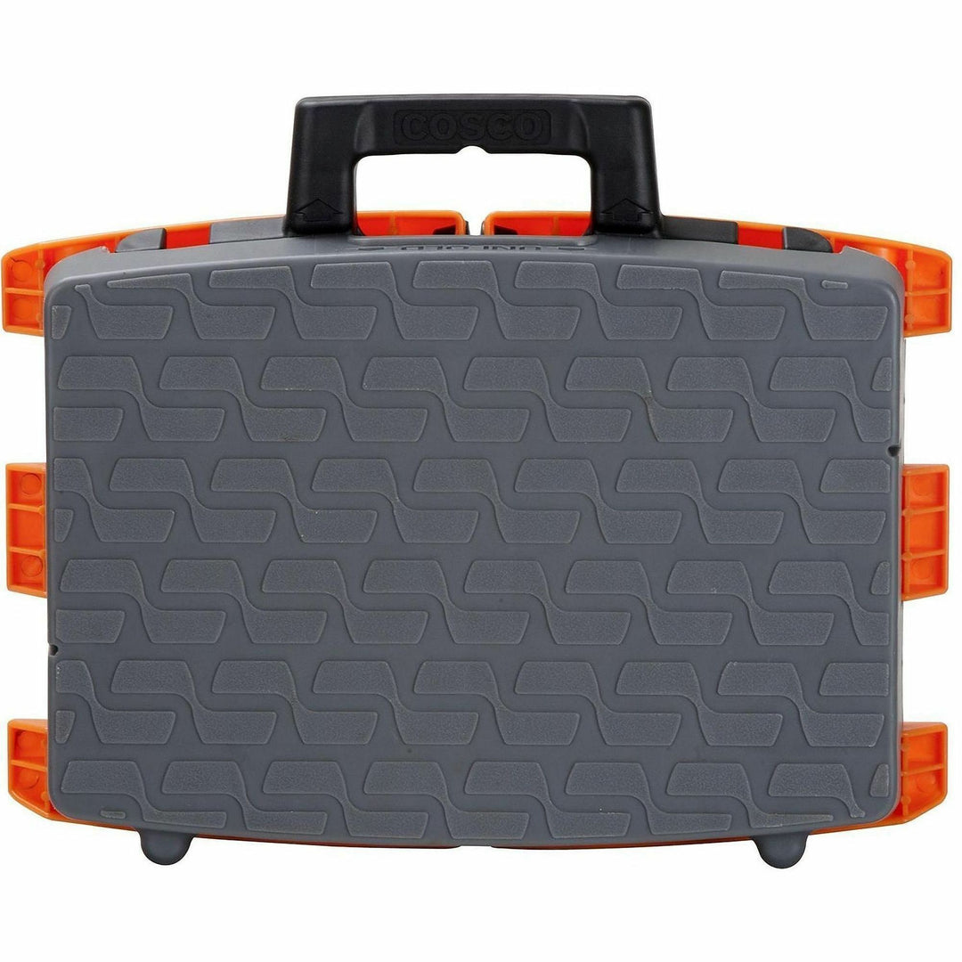 Image of Cosco® Folding Step Stool, 1-Step, 300 Lb Capacity, 8.5" Working Height, Orange/gray