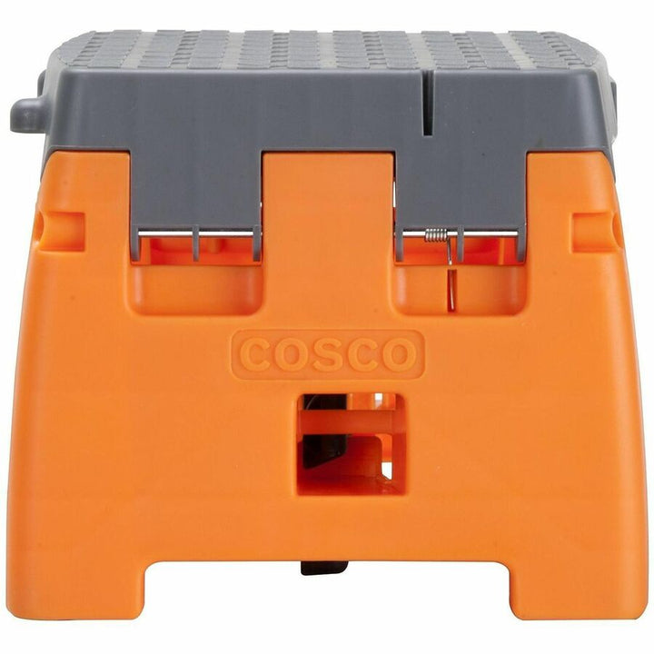 Image of Cosco® Folding Step Stool, 1-Step, 300 Lb Capacity, 8.5" Working Height, Orange/gray