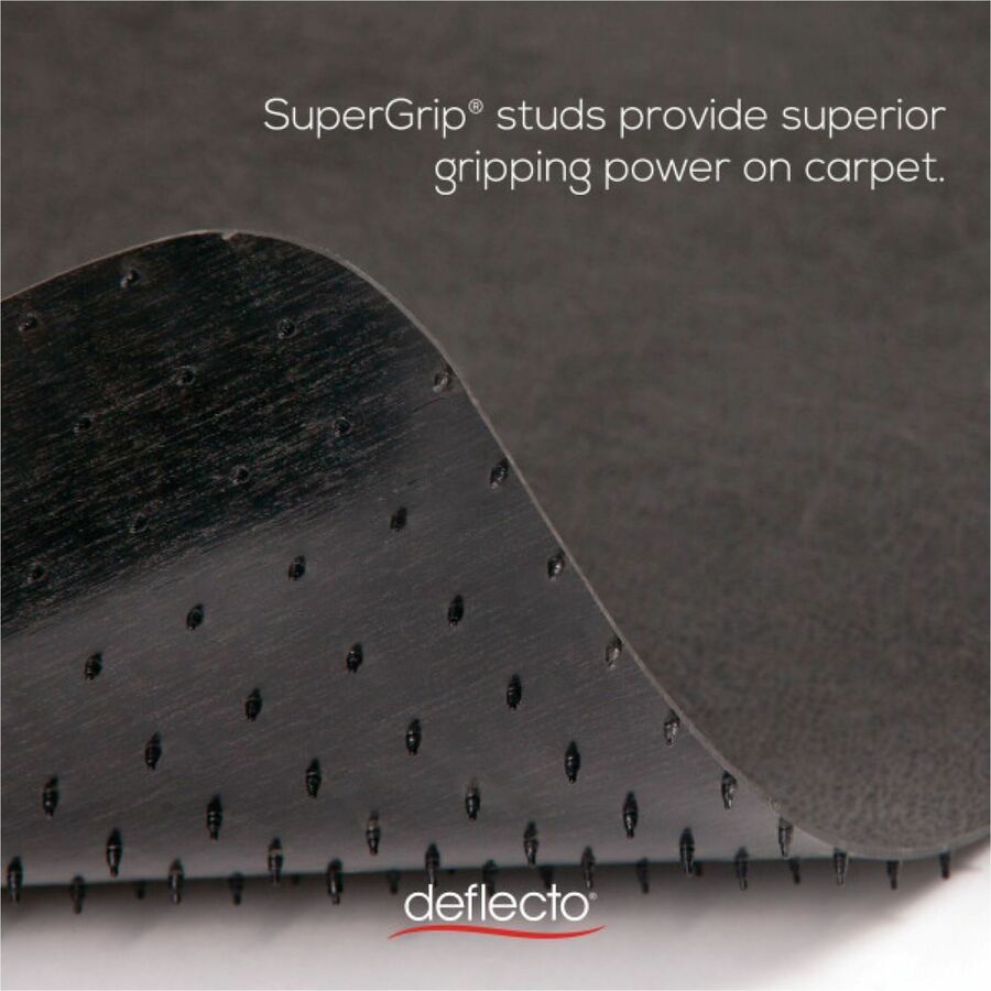 Image of deflecto® Supermat Frequent Use Chair Mat For Medium Pile Carpet, 45 X 53, Rectangular, Black