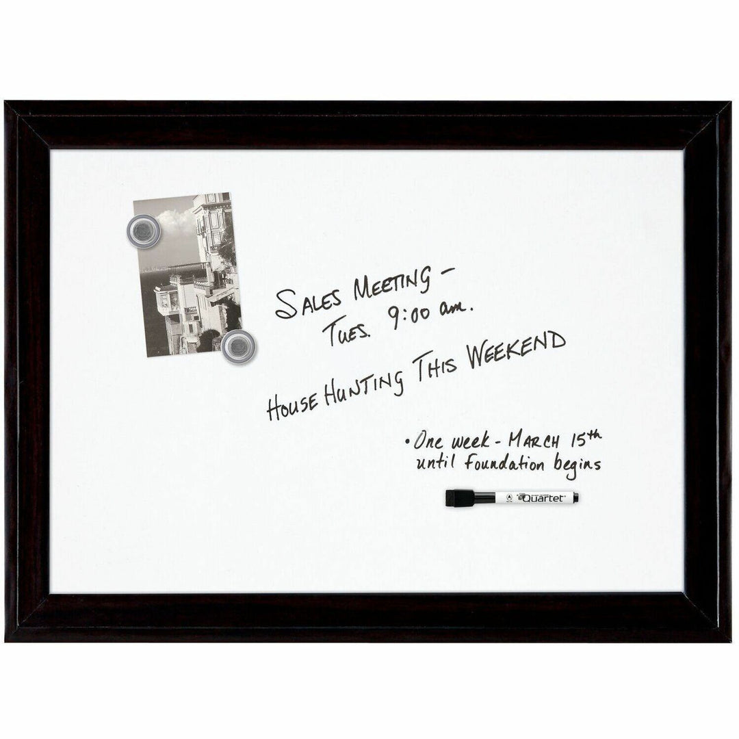 Image of Quartet® Home Decor Magnetic Dry Erase Board, 23" x 17", White Surface, Black Wood Frame