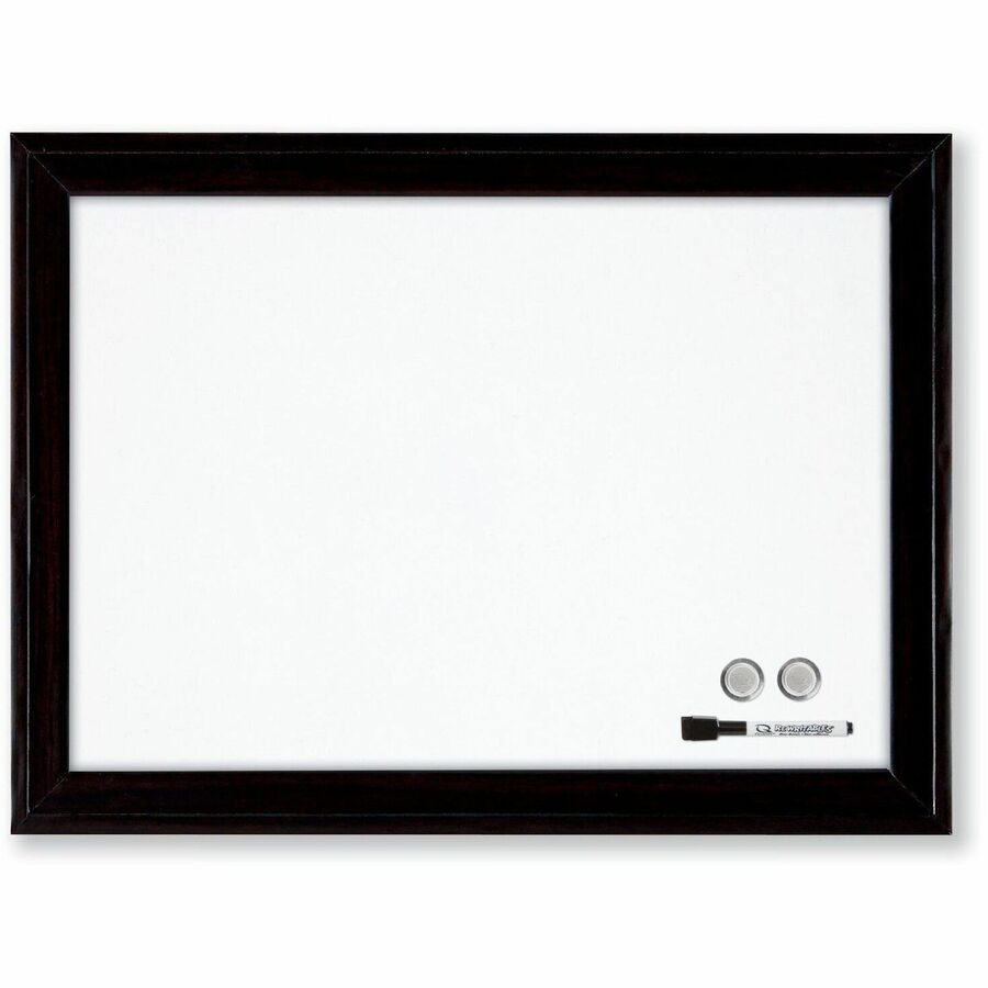 Image of Quartet® Home Decor Magnetic Dry Erase Board, 23" x 17", White Surface, Black Wood Frame
