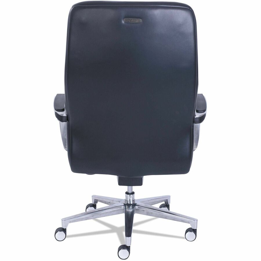 Image of La-Z-Boy® Commercial 2000 Big/tall Executive Chair, Supports Up To 400 Lb, 20.5" To 23.5" Seat Height, Black Seat/back, Silver Base