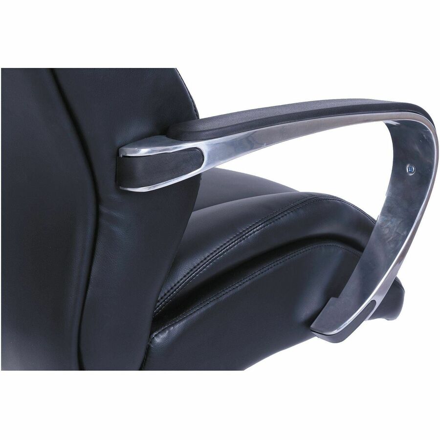 Image of La-Z-Boy® Commercial 2000 Big/tall Executive Chair, Supports Up To 400 Lb, 20.5" To 23.5" Seat Height, Black Seat/back, Silver Base