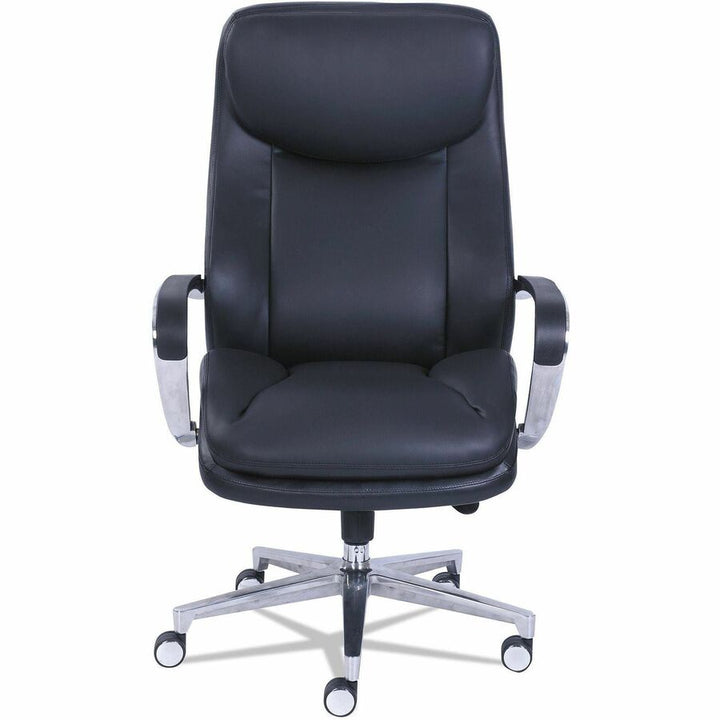 Image of La-Z-Boy® Commercial 2000 Big/tall Executive Chair, Supports Up To 400 Lb, 20.5" To 23.5" Seat Height, Black Seat/back, Silver Base