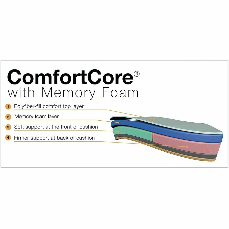 Image of La-Z-Boy® Woodbury Mid-Back Executive Chair, Supports Up To 300 Lb, 18.75" To 21.75" Seat Height, Black Seat/back, Weathered Gray Base