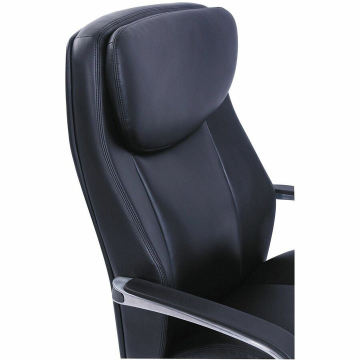 Image of La-Z-Boy® Commercial 2000 Big/tall Executive Chair, Lumbar, Supports 400 Lb, 20.25" To 23.25" Seat Height, Black Seat/back, Silver Base