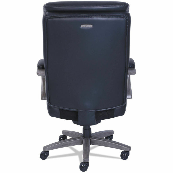 Image of La-Z-Boy® Woodbury Big/tall Executive Chair, Supports Up To 400 Lb, 20.25" To 23.25" Seat Height, Black Seat/back, Weathered Gray Base