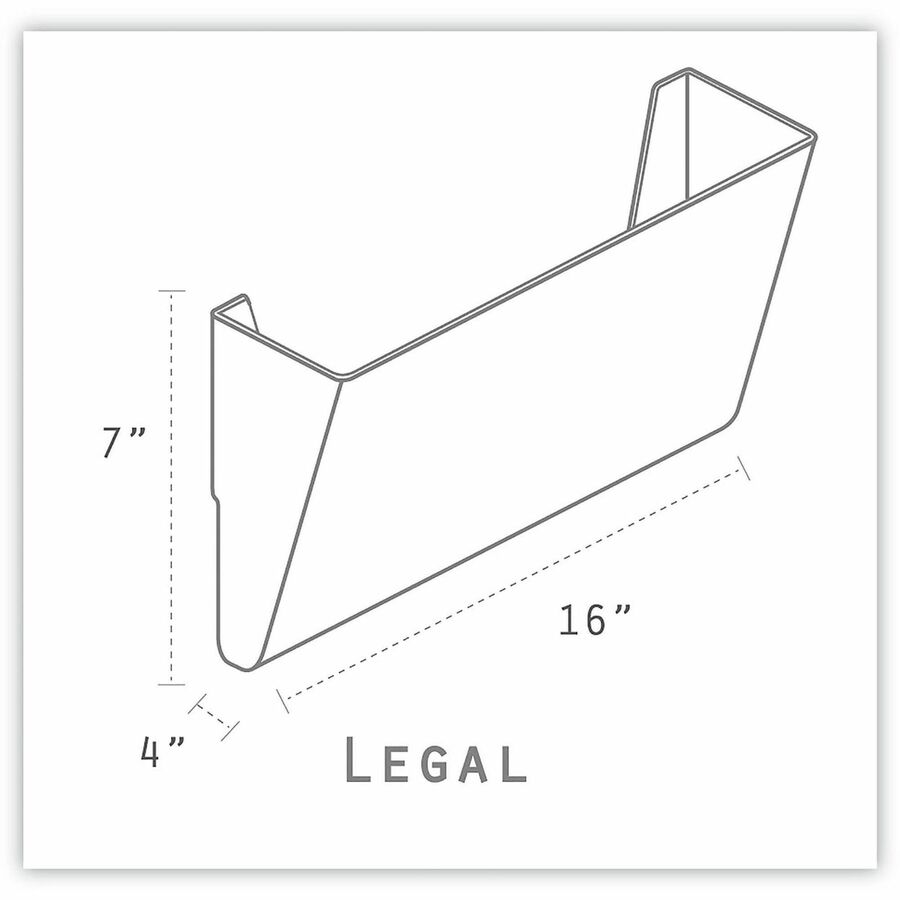 Image of Storex Unbreakable Magnetic Wall File, Legal/Letter Size, 16" x 4" x 7", Smoke