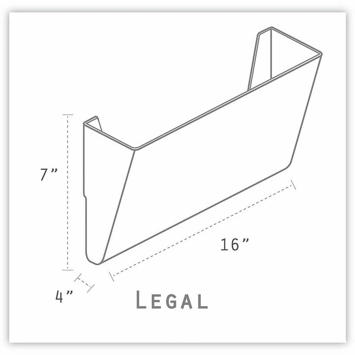 Image of Storex Unbreakable Magnetic Wall File, Legal/Letter Size, 16" x 4" x 7", Smoke