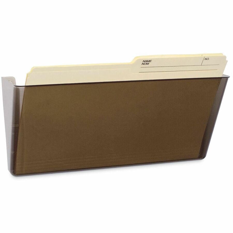 Image of Storex Unbreakable Magnetic Wall File, Legal/Letter Size, 16" x 4" x 7", Smoke
