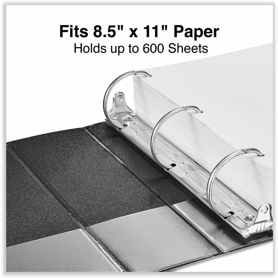 Image of Universal UNV20747 Slant D-Ring View Binder, 3 Rings, 3" Capacity, 11 x 8.5, Black