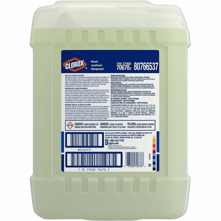 Image of PRO LINE 70678 Clorox Bleach Laundry Additive, For Laundry, 640.1 fl oz (20 quart), Phthalate-free, Triclosan-free, White, 1 Carton
