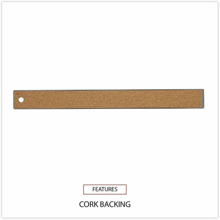 Image of Universal® Stainless Steel Ruler With Cork Back And Hanging Hole, Standard/metric, 12" Long