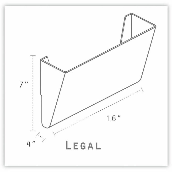 Image of Storex Unbreakable Magnetic Wall File, Legal/Letter Size, 16" x 4" x 7", Clear