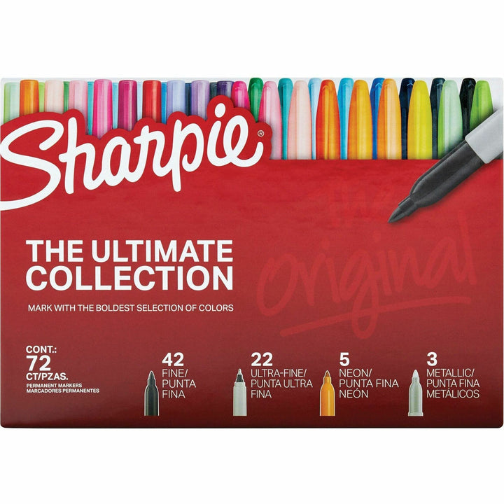 Image of Sharpie 2199816 Ultimate Permanent Marker, Assorted Ink, 72 / Box